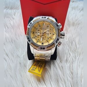 Invicta Men's Silver and Gold Watch Original Brand New